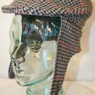 Kangol Stark & Legum Herringbone Plaid Red Black Newsboy cap sz 5 Great Britain