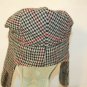 Kangol Stark & Legum Herringbone Plaid Red Black Newsboy cap sz 5 Great Britain