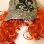 BKE Buckle Clothing Distressed Destroyed Gray Black Fleur de lis Strapback Cap