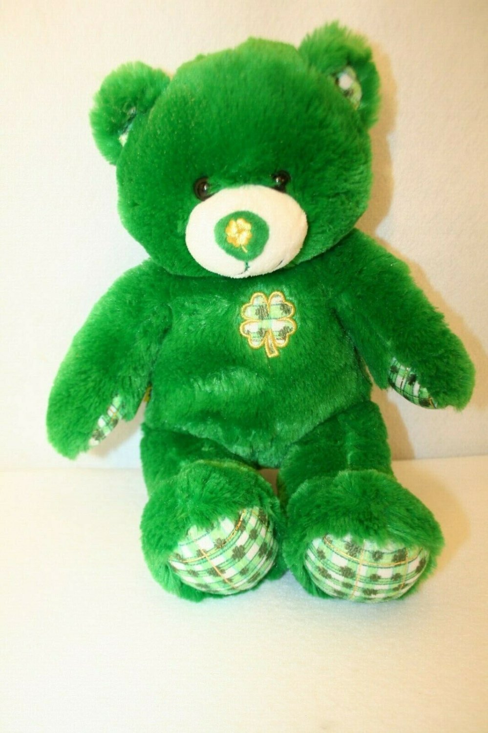 Build a Bear Workshop St. Patrick's Day Irish Shamrock Green Teddy 17" Plush Toy