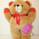 Sir Koff-A-Lot Brown Teddy Bear Red Bow Muffin Enterprises 16" VTG 1984