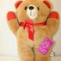 Sir Koff-A-Lot Brown Teddy Bear Red Bow Muffin Enterprises 16" VTG 1984