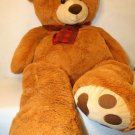 Toys R Us GINORMOUS 48" Brown Teddy Bear w/Green & red Christmas Scarf Plush