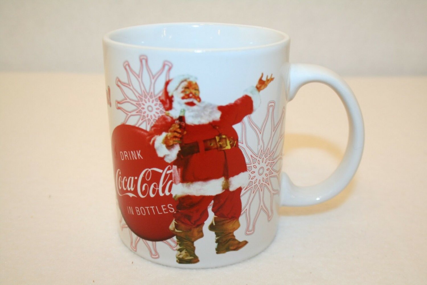 Drink Coca-Cola&acirc;�&cent; in bottles ~ SANTA HAPPY HOLIDAYS! Coffee Tea Shaving Cup Mug