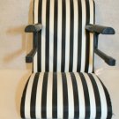 AmericanGirl Doll 18" Bitty Baby 15" Table High Chair black/white stripe RETIRED