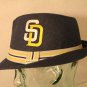 Natl University San Diego Navy Blue Yellow Woven Hat Band Fedora Hat Cap 7 3/8