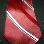 Christian Dior Red White Black Striped Men's Neck Tie Made in USA