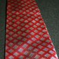 Lauren Ralph Lauren LRL Red White Blue Dots Squares 100% Silk Made in USA Tie
