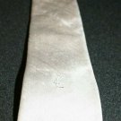 Yves St Laurent YSL Paris New York 100% Silk Neck Tie Lt Gray Silver