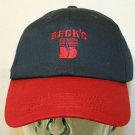 Beck's Hybrid Seed Discover Power Navy Blue Red bill SnapBack Dad Truck Cap Hat