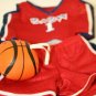 Build a Bear Workshop Red White & Blue Basketball Outfit with Basketball