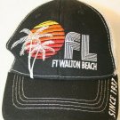 Ft Walton Beach FL black white mesh Dad Trucker adjustable souvenir Hat Cap