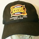 NFL Super Bowl XXXVIII Feb 7 2004 Houston Reebok Adjustable Black Dad Cap Hat