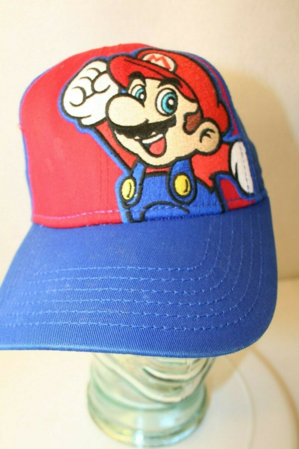 Super Mario embroidered Mario character adjustable Blue red Dad trucker Cap Hat