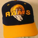 RAMS New Era 59/50 Pro model Team NFL Blue/Yellow Wool Fitted Dad Cap Hat sz 7