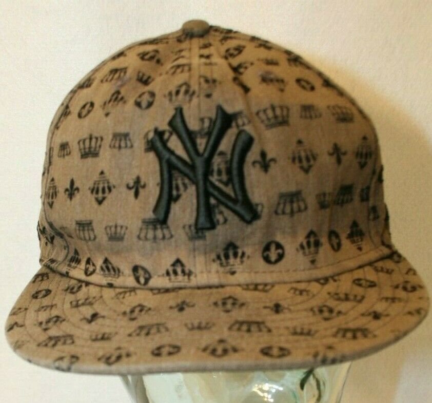 MLB New York Yankees brown New Era fleur de lis crown fitted dad cap hat 7 3/4