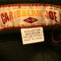Caribbean Joe hibiscus flower black green embroidered logo strapback Hat Cap