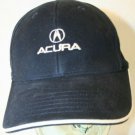 Nu-Fit Acura black white embroidered logo fitted dad cap hat L/XL KC Caps