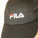 FILA Classic embroidered Logo Spell Out Black adjustable Dad Trucker Cap Hat