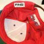 PING Golf made in USA adjustable strapback embroidered red Dad trucker cap hat