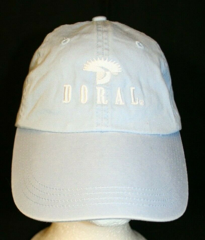 Doral Florida light blue white Souvenir strapback Dad Ahead cap hat