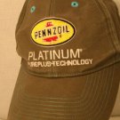 Pennzoil Platinum PurePlus Technology Gray Green adjustable Dad Trucker Cap Hat