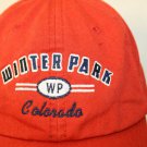 Winter Park CO Souvenir adjustable red white black Dad trucker cap hat