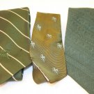 3 Tie Lot Count Corsetti Countess Mara NY for Wolffs Green Stripe Blue -crafts