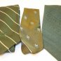 3 Tie Lot Count Corsetti Countess Mara NY for Wolffs Green Stripe Blue -crafts