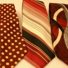 3 Tie Lot Geometric Alexander Lloyd fleur de lis Red Gray White Black dot crafts