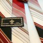 3 Tie Lot Geometric Alexander Lloyd fleur de lis Red Gray White Black dot crafts