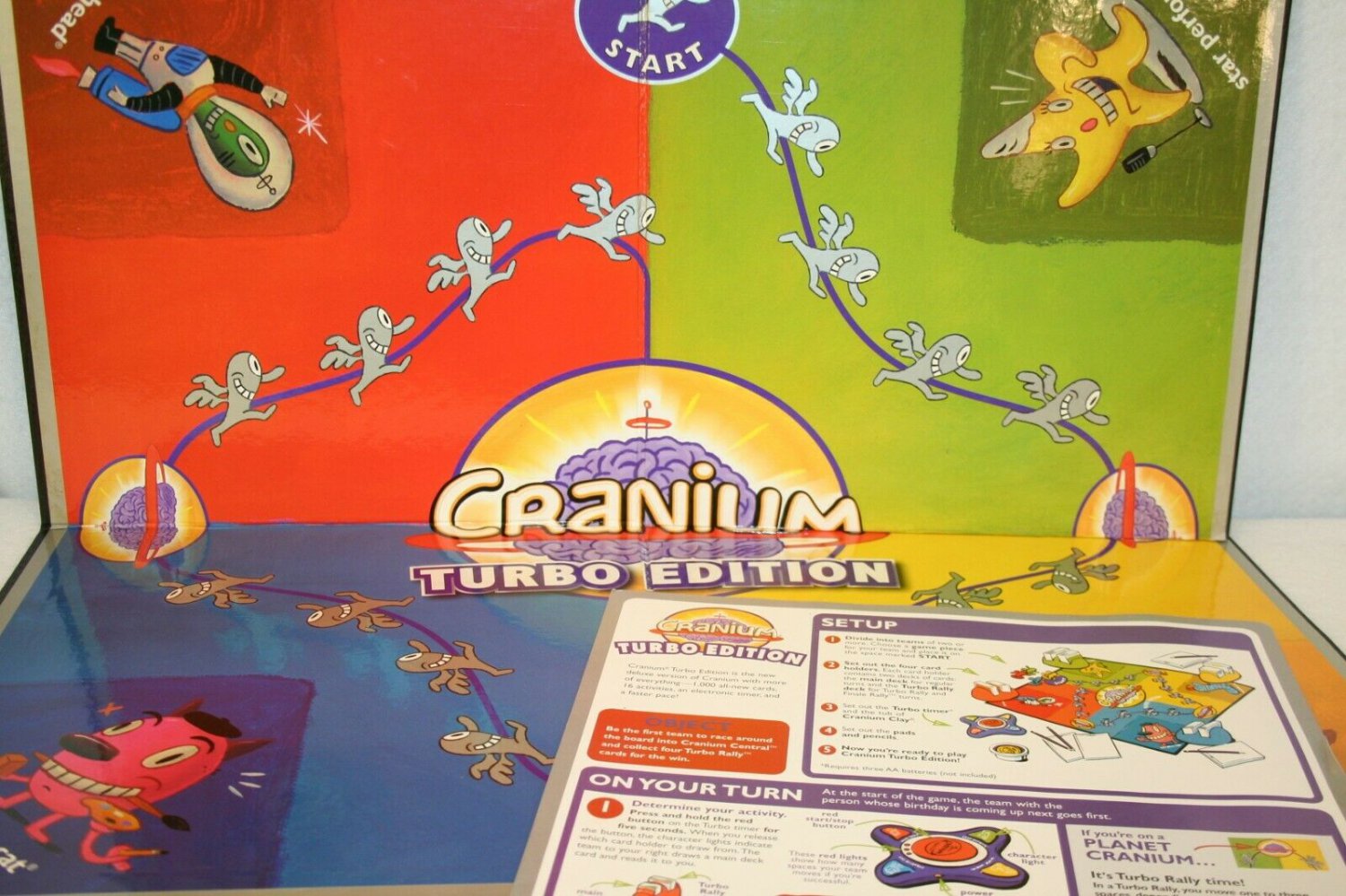 Cranium Turbo Edition Game Board & Instructions replacement pieces