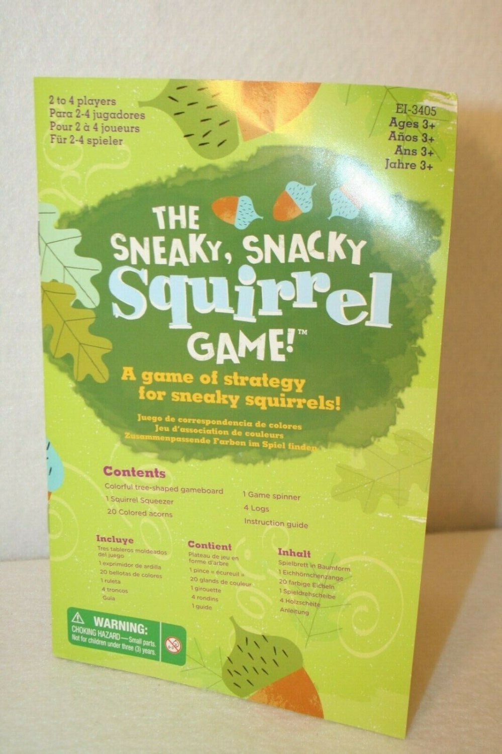 Sneaky Snacky Squirrel Game Replace original instruction bk Educational Insights
