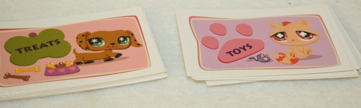Monopoly Littlest Pet Shop Replacement Toys & Treats Cards Hasbro