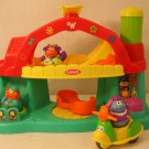 Playskool Weebles Green Red Yellow Barn dance playground playset 3 weebles trike