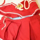 Build a Bear Workshop Red White Cheerleader Skirt Top Outfit Costume
