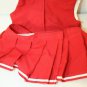 Build a Bear Workshop Red White Cheerleader Skirt Top Outfit Costume