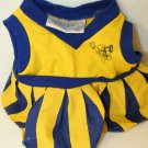 Build a Bear Workshop Blue Yellow Gold Cheerleader Dress Outfit Costume