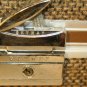 VTG Skyway Carry Train Case Makeup Travel Bag Carry On Tweed Brown