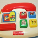 Vtg Fisher Price Ring N Rattle Phone Toy 1998 Works Baby Dog Train Police