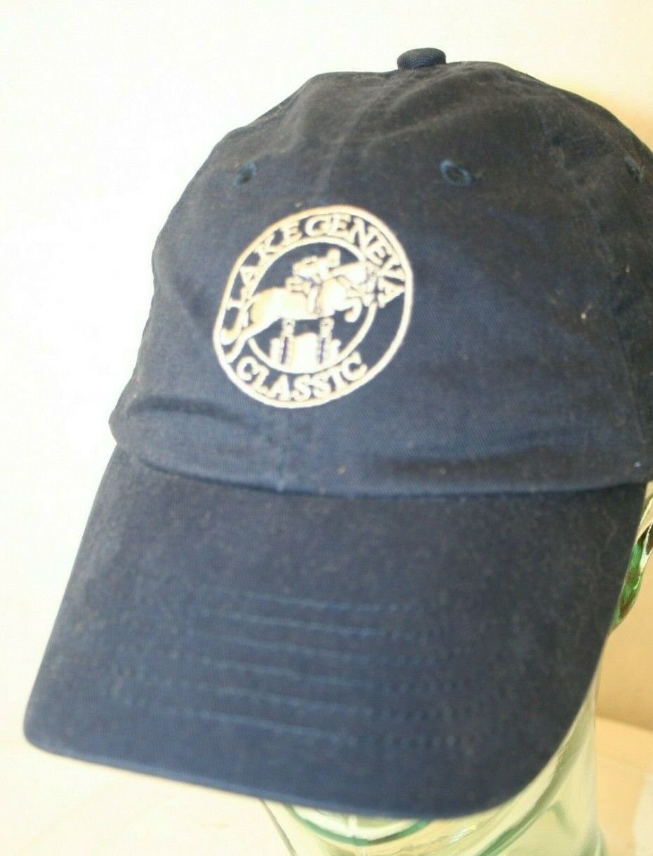 Lake Geneva Classic Equestrian Ctr Blue Strapback souvenir trucker Dad Cap hat