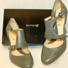 Boutique 9 Gray Round Toe Pumps Buckle Straps Women Shoes size 7.5 Never worn