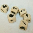 VTG 1977 Dungeon Dice Board Game 6 replacement symbol dice