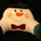 VTG 2002 Commonwealth Snowman Plush Backrest Bed Pillow W/Arm Rest & Pockets
