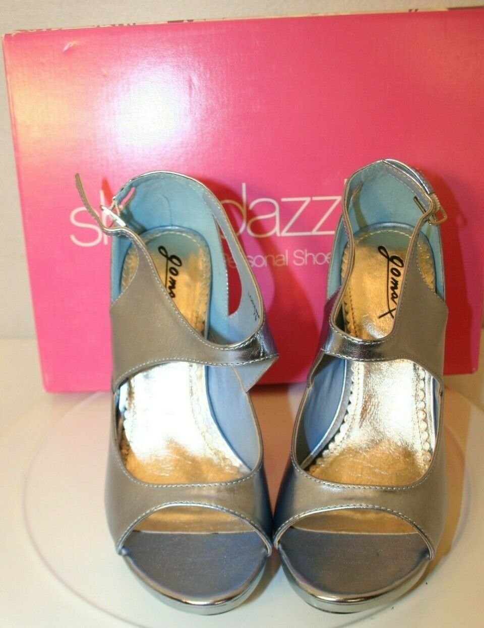 shoedazzle gomax Blue Ice Platform Sandals Pumps Women's Shoes sz 7.5 NEVER WORN