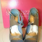 shoedazzle gomax Blue Ice Platform Sandals Pumps Women's Shoes sz 7.5 NEVER WORN