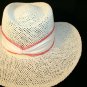 Order of the Eastern Star White Fedora Straw Hat Cap Sash VTG
