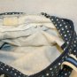 American Eagle Outfitters Every Day Navy Blue White Polka Dot Tote Handbag Purse