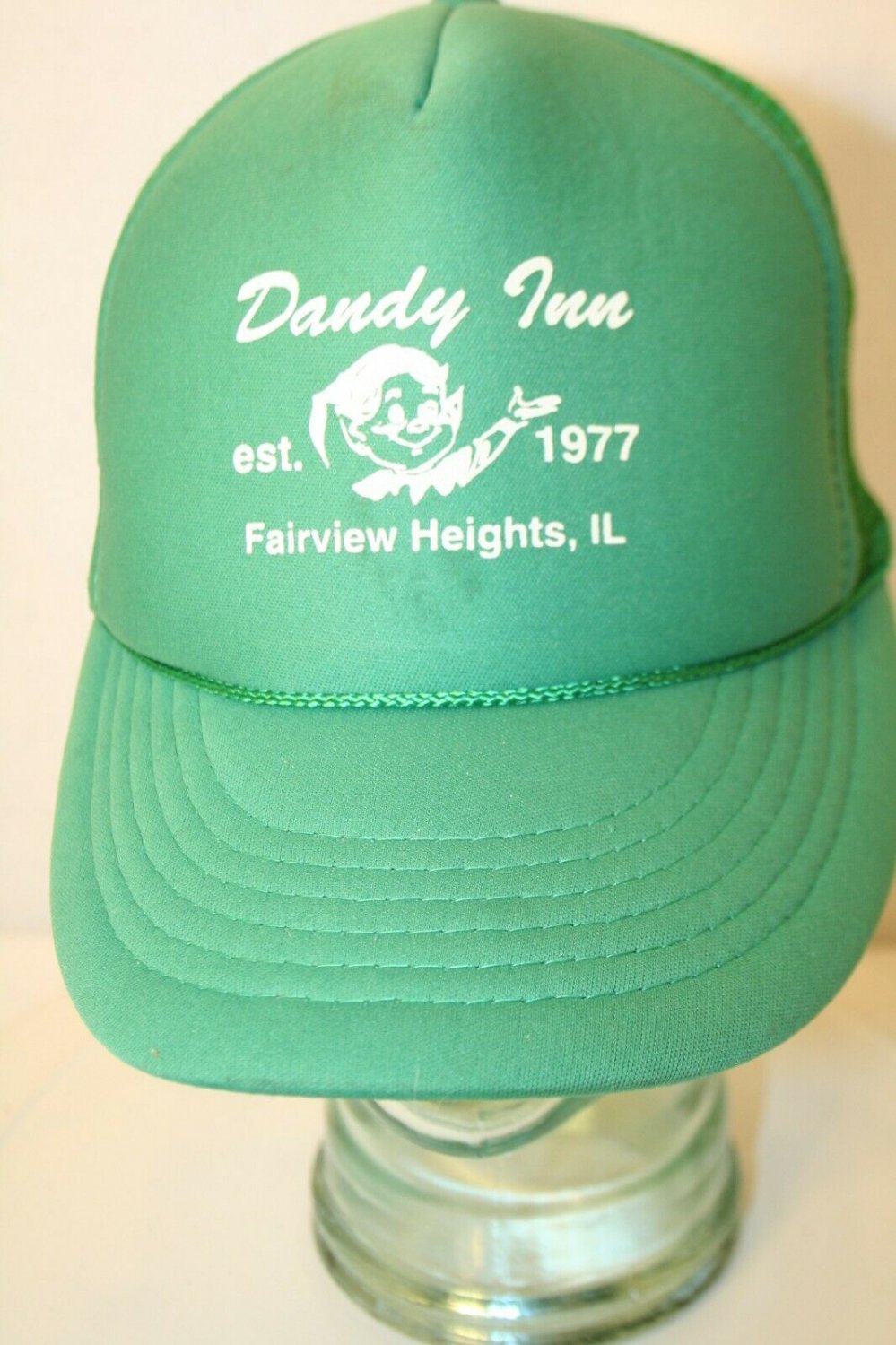 Dandy Inn Fairview Heights IL Green souvenir snapback mesh Dad Trucker Cap Hat