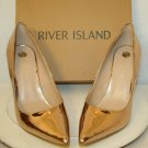 River Island Sandy Rose Gold Pumps Women Shoes UK size 8 EU 41 US 11 Never Worn